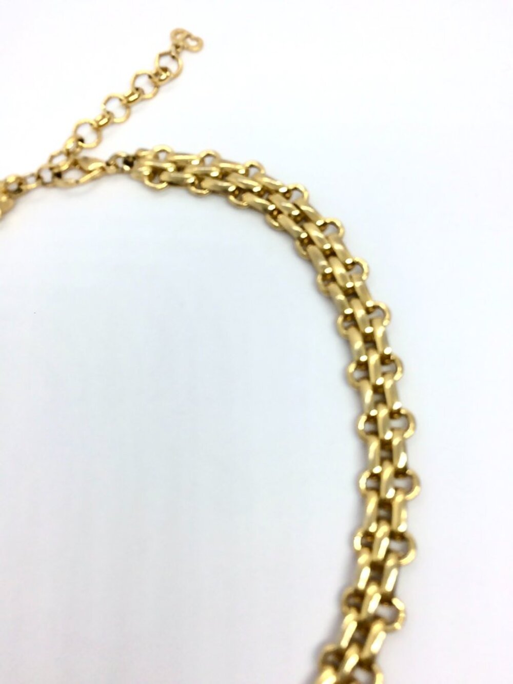 VINTAGE DIOR CHAIN Necklace Gold Tone Chunky Link CD Logo Signed 16 Inch - Picture 9 of 16